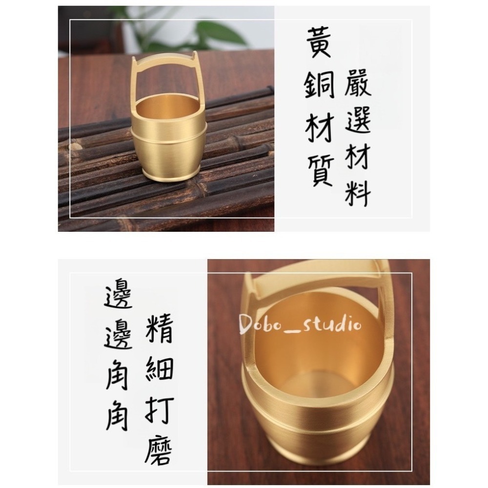 鳥我一下好嗎🍀招財一桶金水桶 客廳擺件 黃金桶子 招財配件 招財元寶 開店送禮 風水招財 黃銅一桶金 裝飾工藝 工藝品-細節圖4