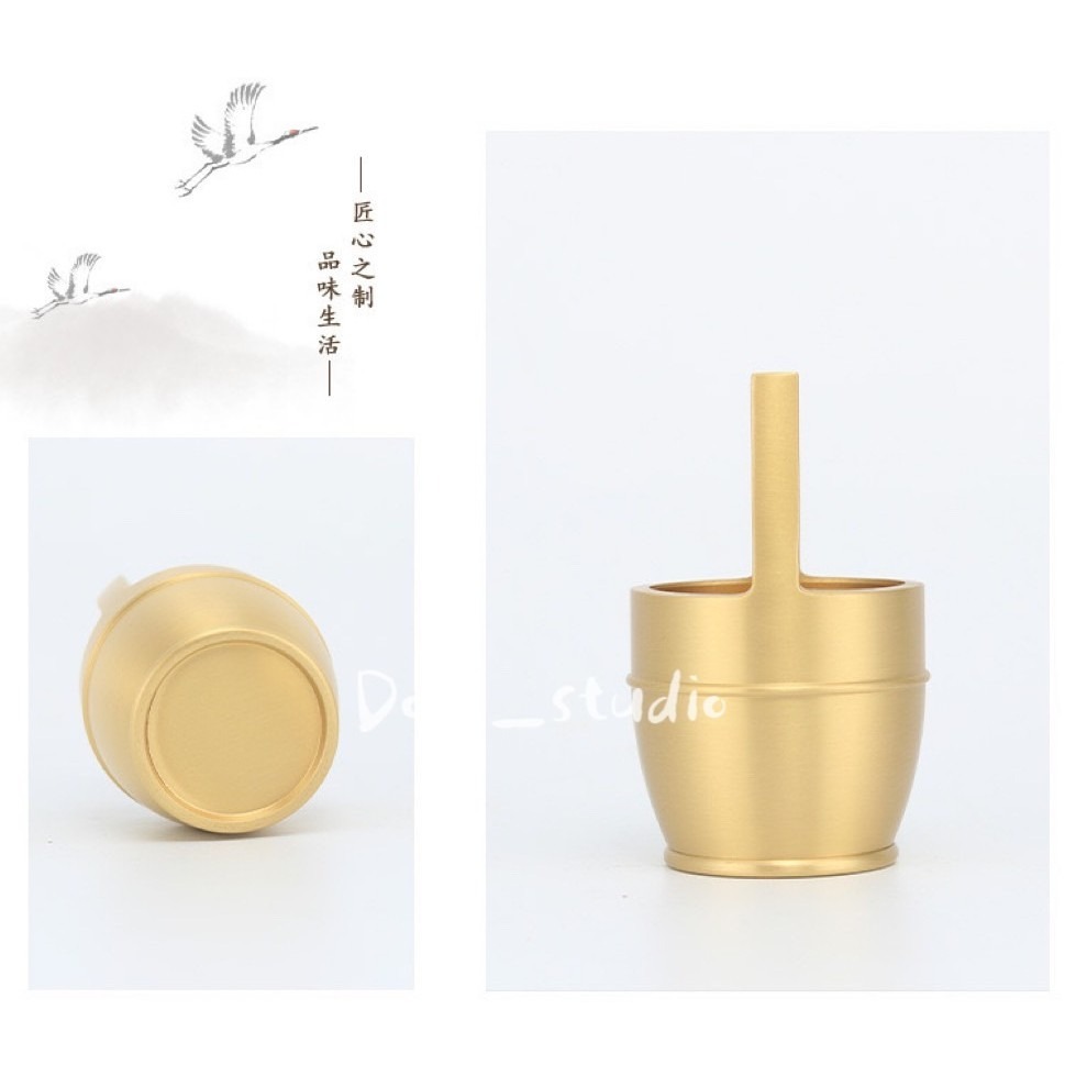 鳥我一下好嗎🍀招財一桶金水桶 客廳擺件 黃金桶子 招財配件 招財元寶 開店送禮 風水招財 黃銅一桶金 裝飾工藝 工藝品-細節圖5