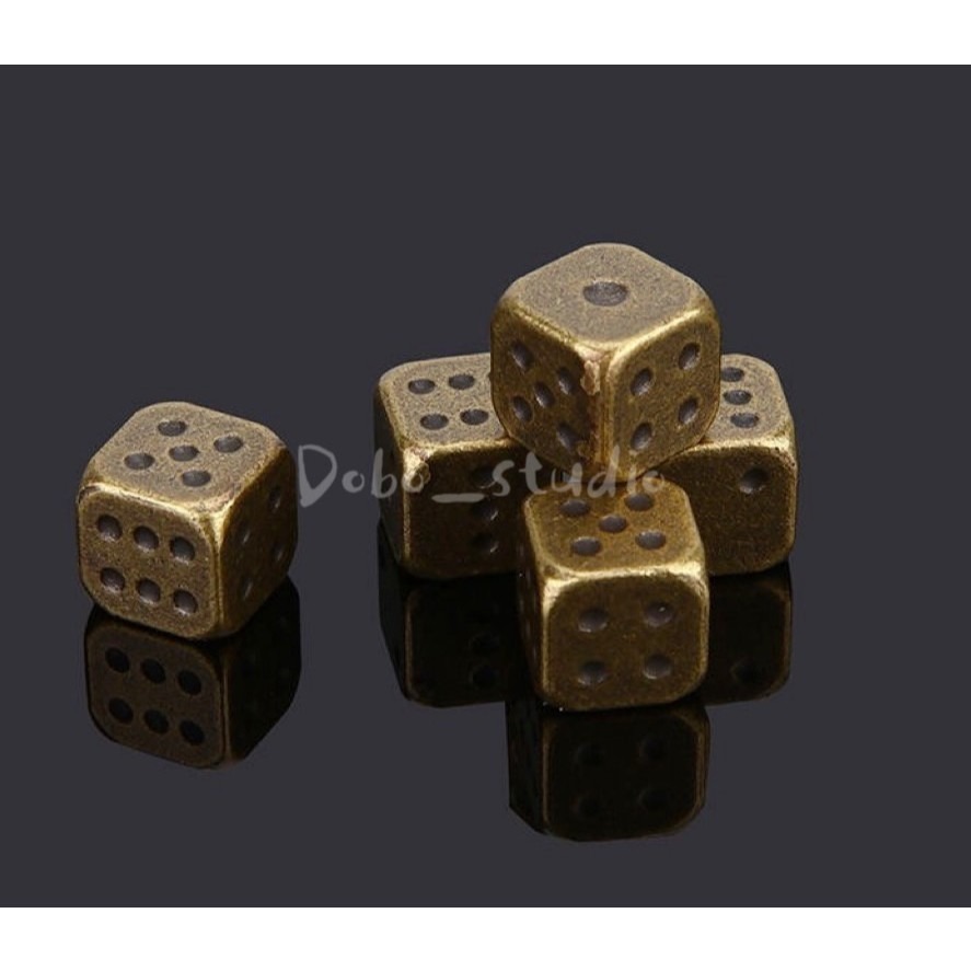 鳥我一下好嗎🍀黃銅實心骰子 派對氣氛 夜店 酒吧遊戲 賭具 喝酒遊戲道具 數字骰子 色子 六面骰 麻將專用 安全骰子-細節圖3