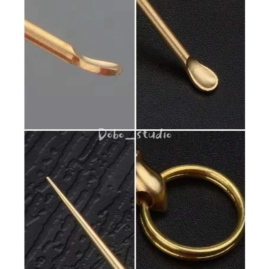 鳥我一下好嗎🍀黃銅兩用耳勺棒 清潔耳朵 水果牙籤 小挖頭 挖耳屎 多功能挖耳棒 耳勺採耳棒 耳棒 採耳 耳耙子 耳屎勺-細節圖2