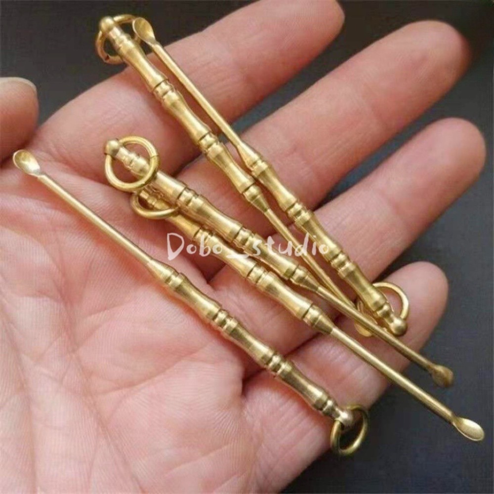 鳥我一下好嗎🍀黃銅兩用耳勺棒 清潔耳朵 水果牙籤 小挖頭 挖耳屎 多功能挖耳棒 耳勺採耳棒 耳棒 採耳 耳耙子 耳屎勺-細節圖4