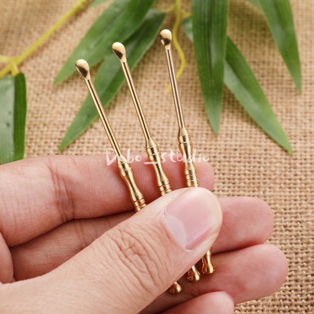 鳥我一下好嗎🍀黃銅兩用耳勺棒 清潔耳朵 水果牙籤 小挖頭 挖耳屎 多功能挖耳棒 耳勺採耳棒 耳棒 採耳 耳耙子 耳屎勺-細節圖5