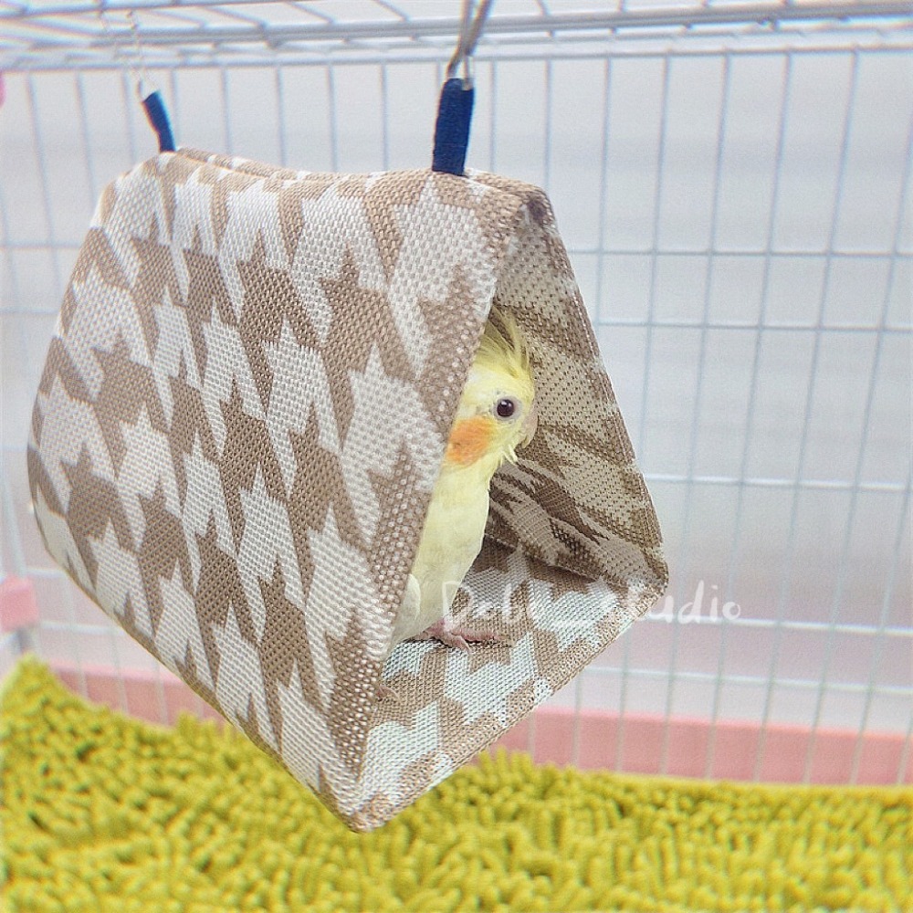 鳥我一下好嗎🍀三角鳥巢屋 懸掛鳥窩 鳥 文鳥 睡覺窩 和尚 虎皮 牡丹 太平洋 玄鳳 小寵窩 繁殖巢 鸚鵡用品保暖鳥巢-細節圖2