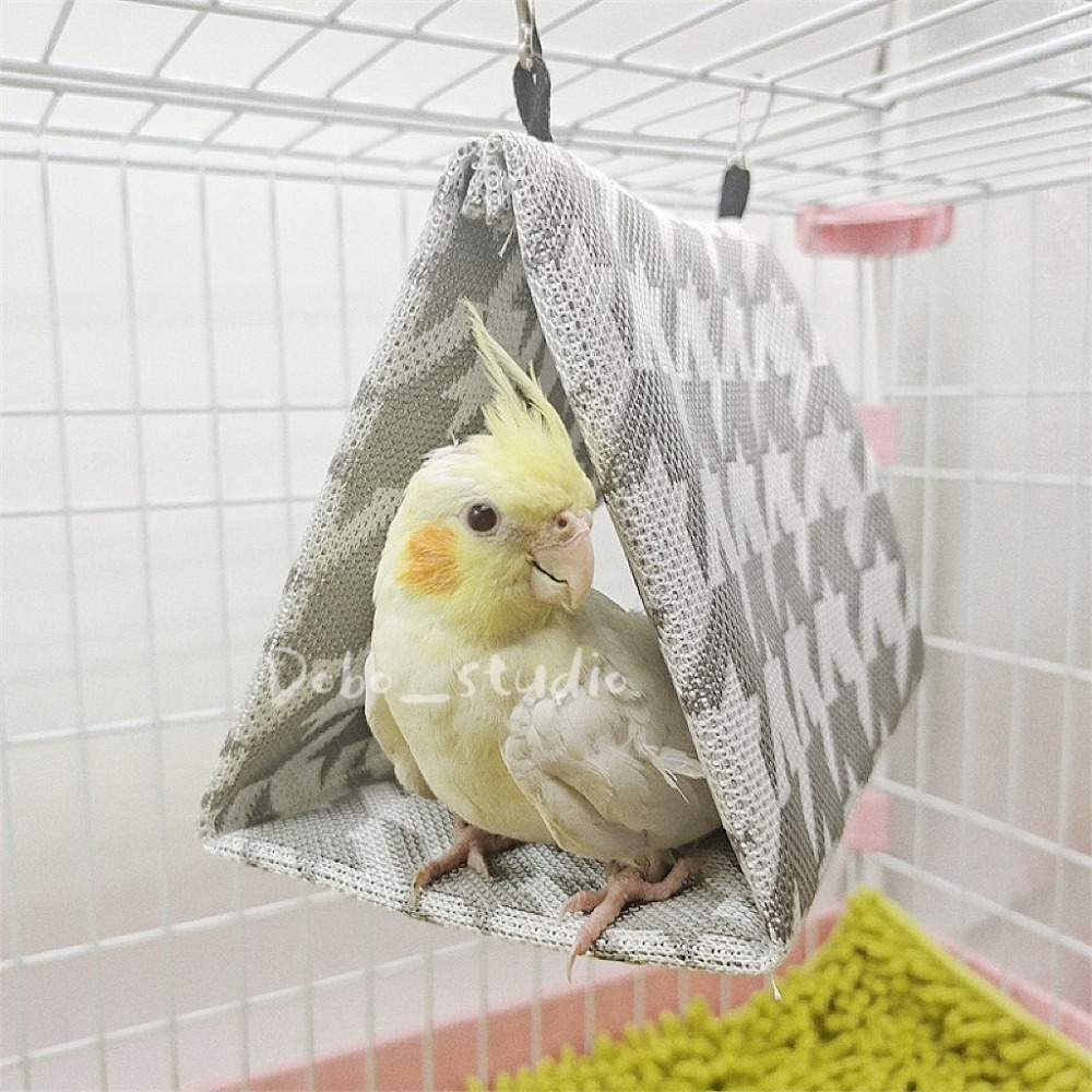 鳥我一下好嗎🍀三角鳥巢屋 懸掛鳥窩 鳥 文鳥 睡覺窩 和尚 虎皮 牡丹 太平洋 玄鳳 小寵窩 繁殖巢 鸚鵡用品保暖鳥巢-細節圖3