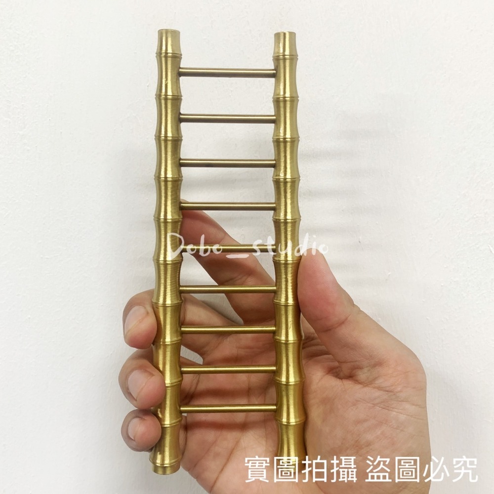 鳥我一下好嗎🍀黃銅步步高升梯 黃銅竹節梯 工藝品 登高梯 風水擺件 竹梯擺件 進宅大門 居家裝飾 小禮物 杯托 瀝水架-細節圖8