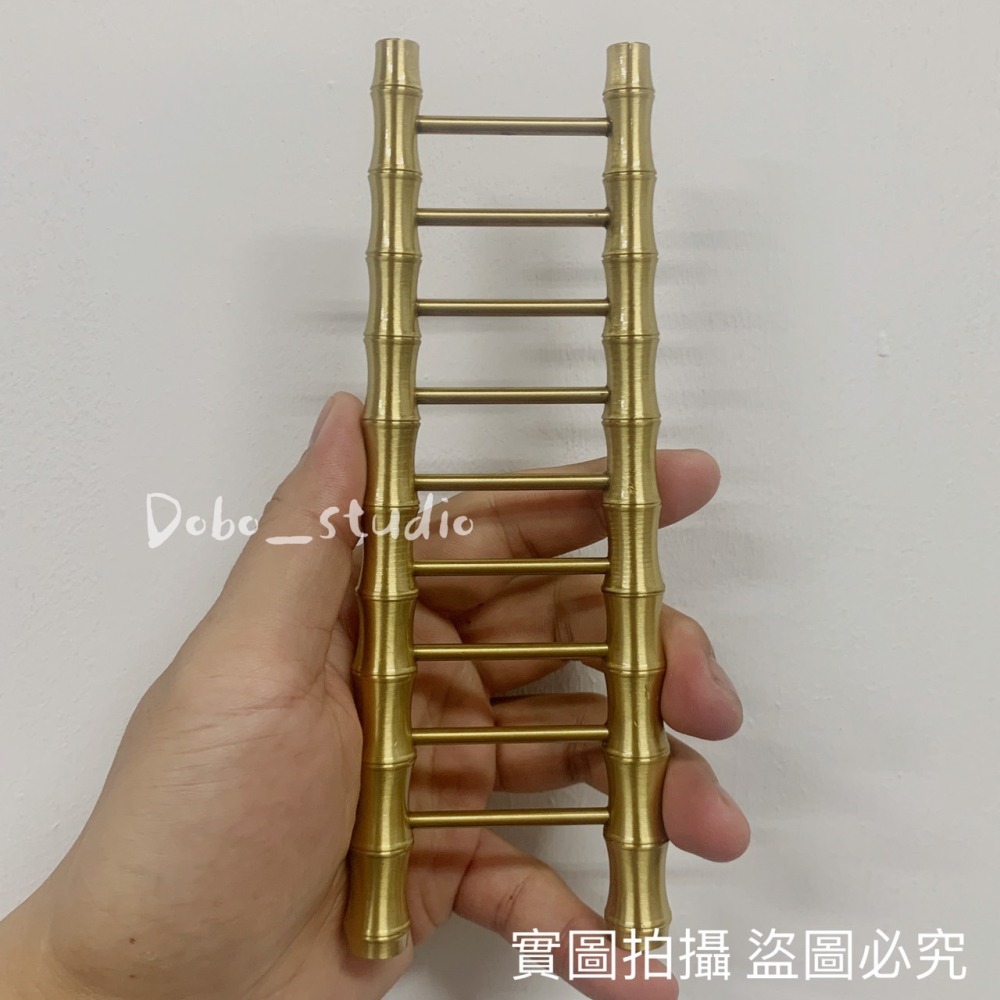 鳥我一下好嗎🍀黃銅步步高升梯 黃銅竹節梯 工藝品 登高梯 風水擺件 竹梯擺件 進宅大門 居家裝飾 小禮物 杯托 瀝水架-細節圖9