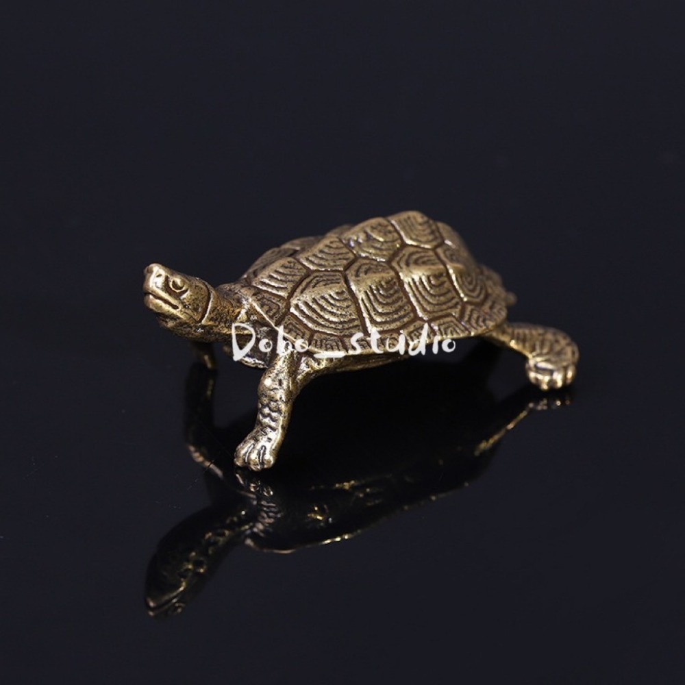 鳥我一下好嗎🍀黃銅招財錢龜 烏龜擺件 招財小烏龜 辦公室擺件 結緣品 小贈品 禮物 風水擺件 金龜 長壽龜 銅烏龜-細節圖4
