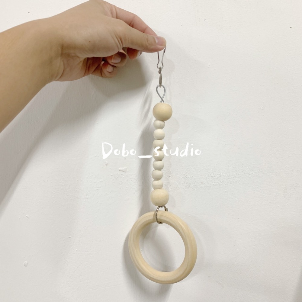 鳥我一下好嗎🍀實木圓環鞦韆 中小型鳥盪鞦韆 鳥盪鞦韆 吊環鞦韆 鳥籠啃咬玩具 鳥攀爬玩具 鸚鵡用品 磨指棍 牡丹 文鳥-細節圖2