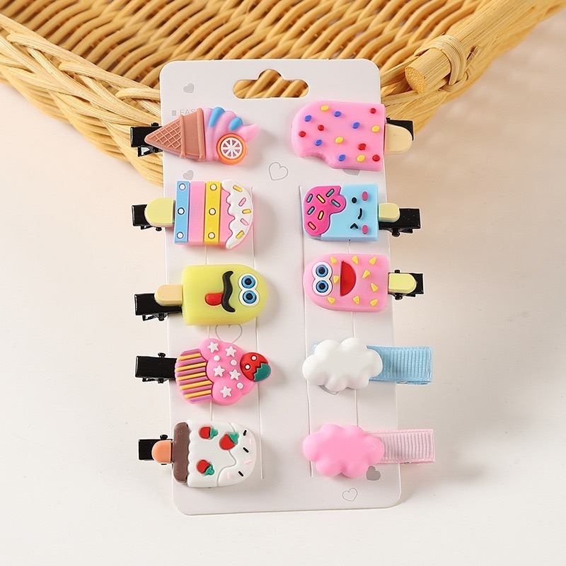 鳥我一下好嗎🍀冰棒髮夾10件套 韓版可愛夾 固定 女孩髮飾 寶寶髮夾 卡通髮夾 劉海髮夾 側邊髮夾 聖誕造型 女頭髮夾-細節圖5