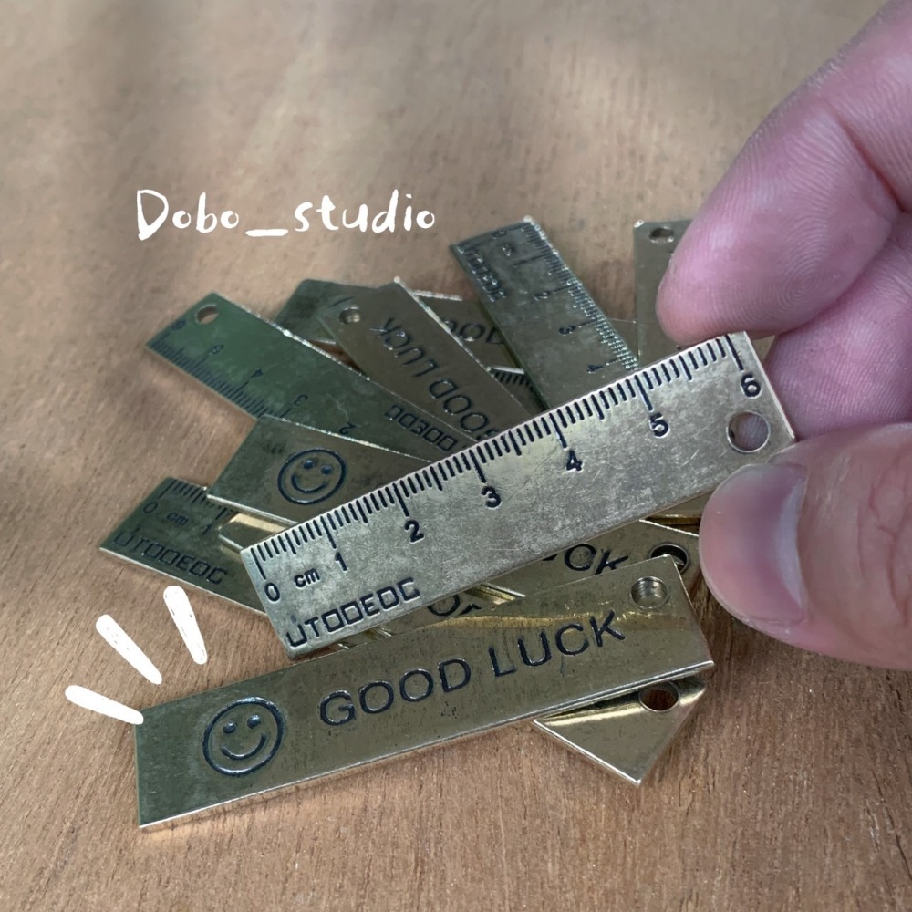 鳥我一下好嗎🍀迷你幸運黃銅尺 幸運小物 刻度尺 國小學生 國中高中 文具用品 直尺 繪圖尺 小贈品 風水百件 風水小物-細節圖7