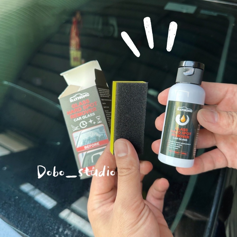 鳥我一下好嗎🍀汽車玻璃拋光膏 50g 恢復光澤 車用拋光蠟 修復膏 鏡子 吸水海綿 保養清潔 亮光膏 亮光蠟 鏡面亮劑-細節圖3