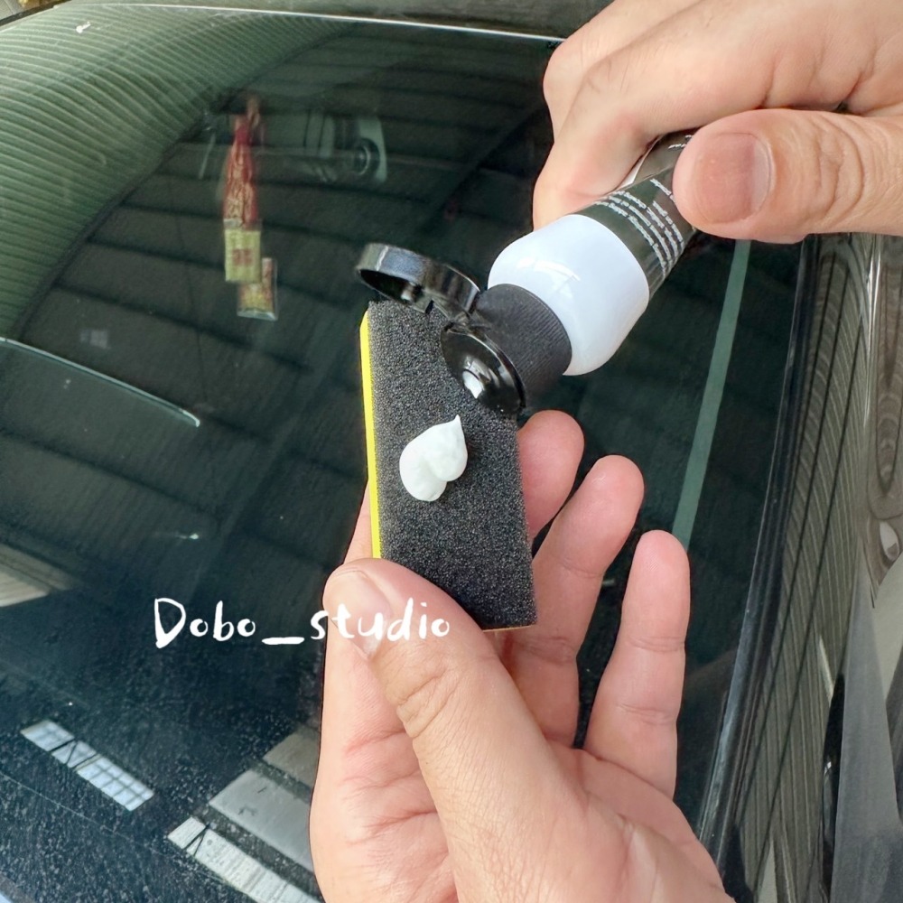 鳥我一下好嗎🍀汽車玻璃拋光膏 50g 恢復光澤 車用拋光蠟 修復膏 鏡子 吸水海綿 保養清潔 亮光膏 亮光蠟 鏡面亮劑-細節圖4