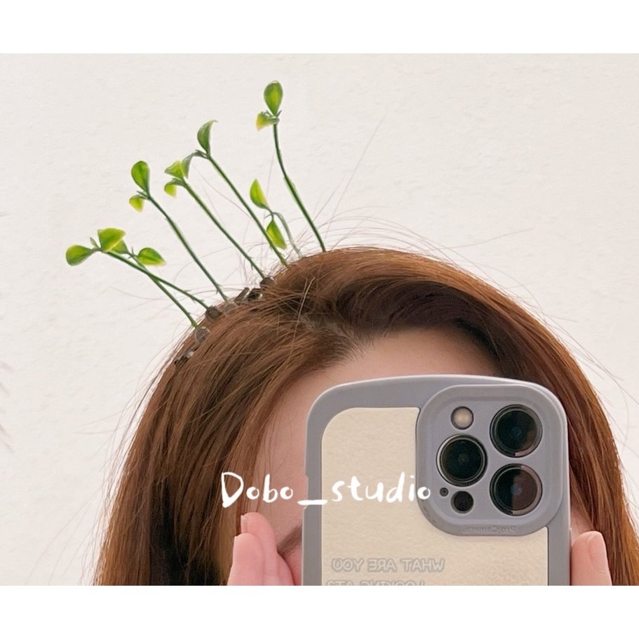 鳥我一下好嗎🍀萌趣小草髮夾 賣萌神器 仿真槙物 可愛髮飾 碎髮夾 學生 小草 夾子 發芽小草 髮飾 裝飾 搞怪 惡搞-細節圖5