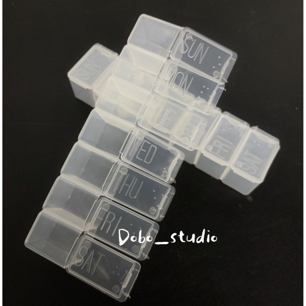 鳥我一下好嗎🍀一週七格藥盒 盲人用 分格收納盒 藥丸分裝盒 儲物置藥盒 外出藥盒 分隔藥盒 攜帶式隨身藥盒 藥物收納盒-細節圖2