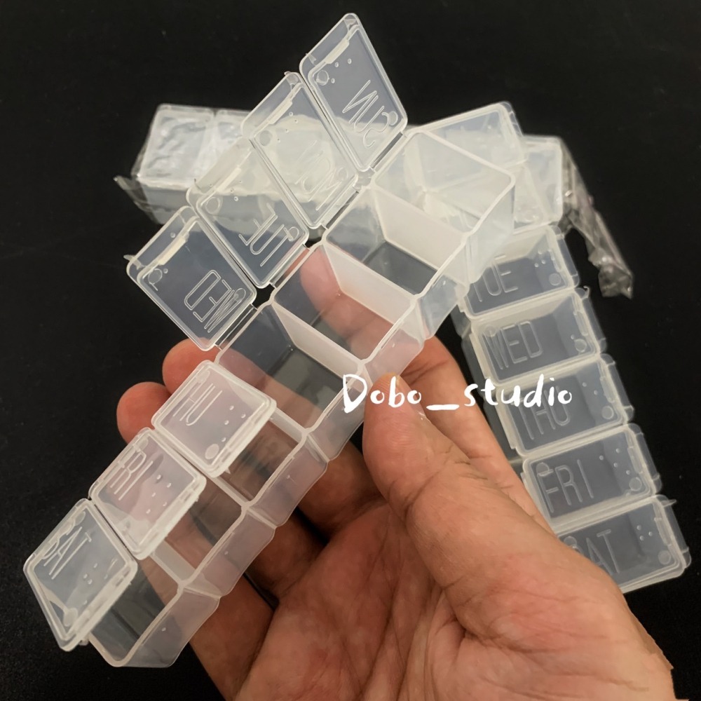 鳥我一下好嗎🍀一週七格藥盒 盲人用 分格收納盒 藥丸分裝盒 儲物置藥盒 外出藥盒 分隔藥盒 攜帶式隨身藥盒 藥物收納盒-細節圖4