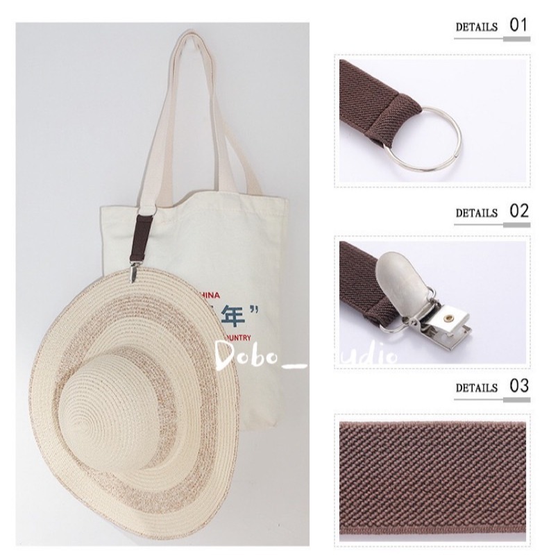 鳥我一下好嗎🍀彈力衣帽夾 帽夾 懶人萬用夾 夾圍巾 多用途彈力夾 手套扣 隨身夾 彈力鬆緊夾 口罩夾 幼兒手帕夾 防風-細節圖3