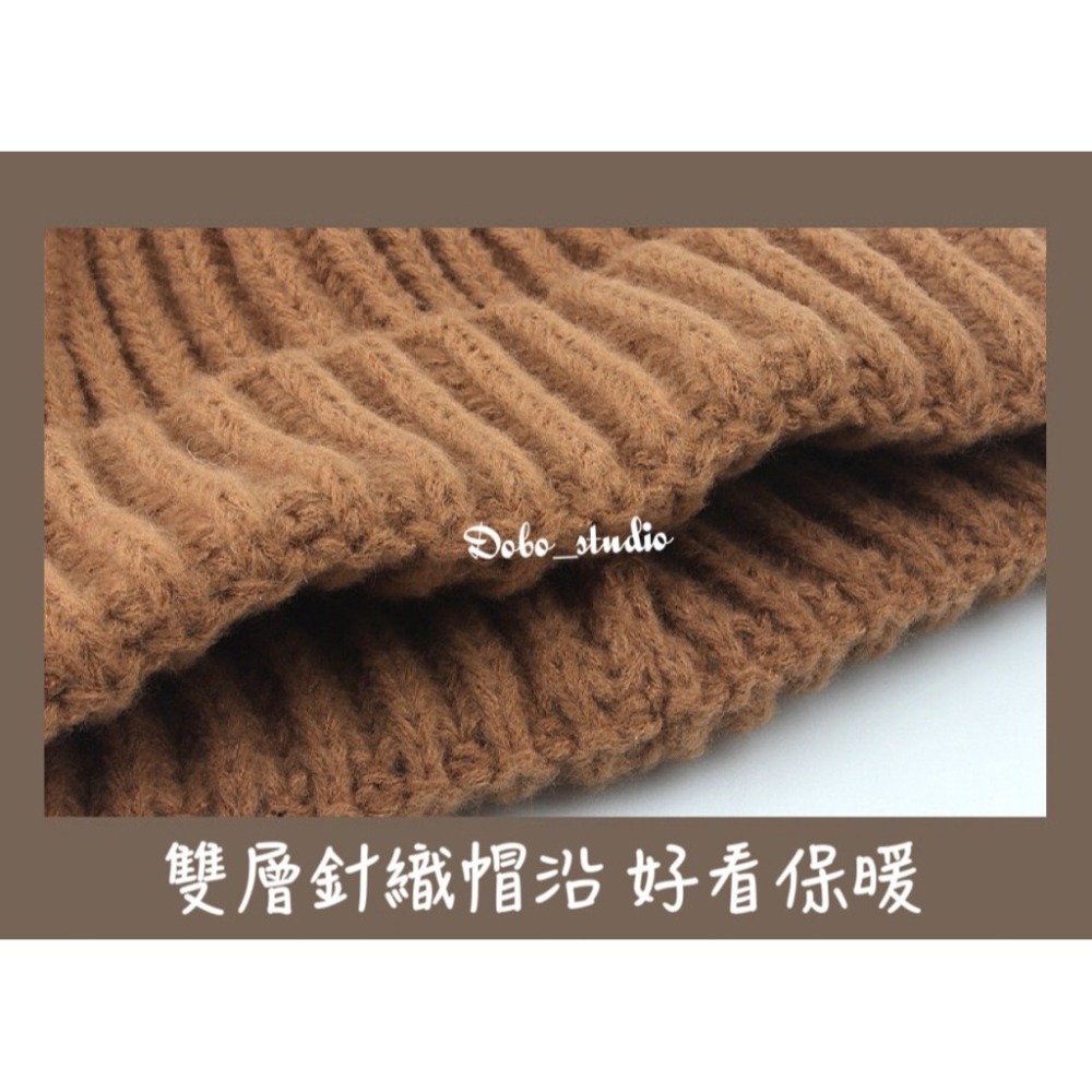 鳥我一下好嗎🍀熊耳針織帽 毛線針織帽 泰迪熊毛帽 保暖帽子 素面毛帽 美拉德 護耳帽 冬天毛帽 秋冬帽 套頭帽 瓜皮帽-細節圖8