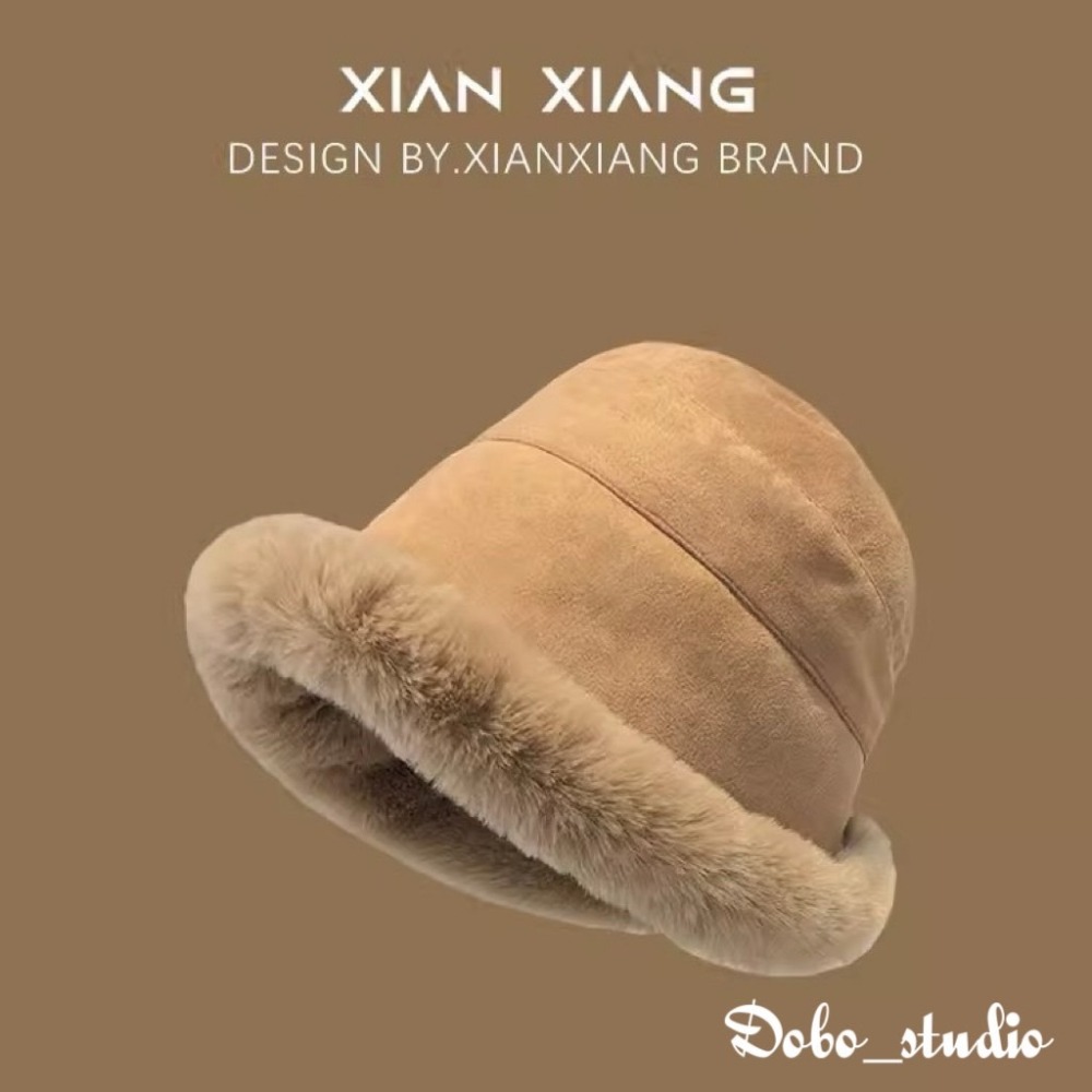 鳥我一下好嗎🍀毛絨護耳蒙古帽 韓國 穿搭必備 防曬帽 秋冬護耳帽 加厚保暖帽 女時尚帽 保暖毛帽 禦寒帽 內絨針織帽-細節圖9