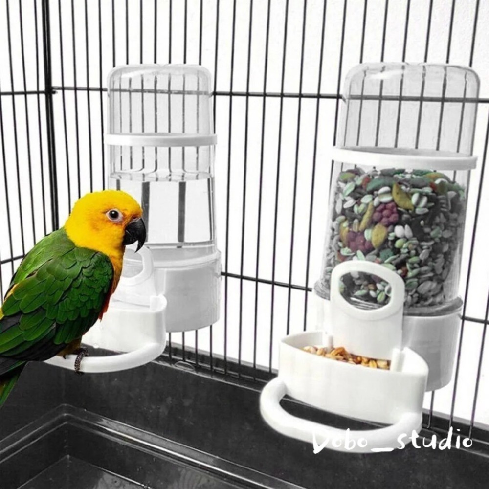 鳥我一下好嗎🍀小寵餵食盆 防噴濺飼料盒 鳥用餵食器 掛籠飲水器 鸚鵡飼料盒 寵物鼠 鸚鵡 透明款懸掛盆 鸚鵡玩具 食槽-細節圖5
