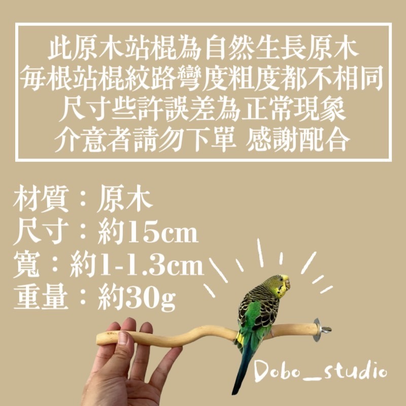 鳥我一下好嗎🍀原木站棍 鳥用站杆 外出包站棍 啃咬木 自然生長木站棍 磨爪棒 站桿 磨爪 磨指甲 玄鳳 和尚 鳥籠配件-細節圖7