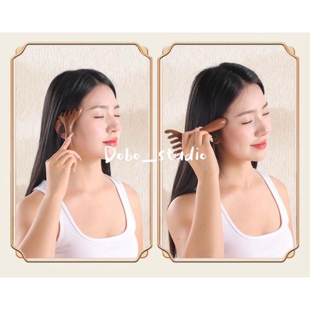 鳥我一下好嗎🍀鹿角按摩梳 檀木按摩梳 點穴撥筋棒 寬齒疏 穴位撥筋 實木經絡梳 全身刮痧 原木頭皮按摩 經絡按摩 撓頭-細節圖5