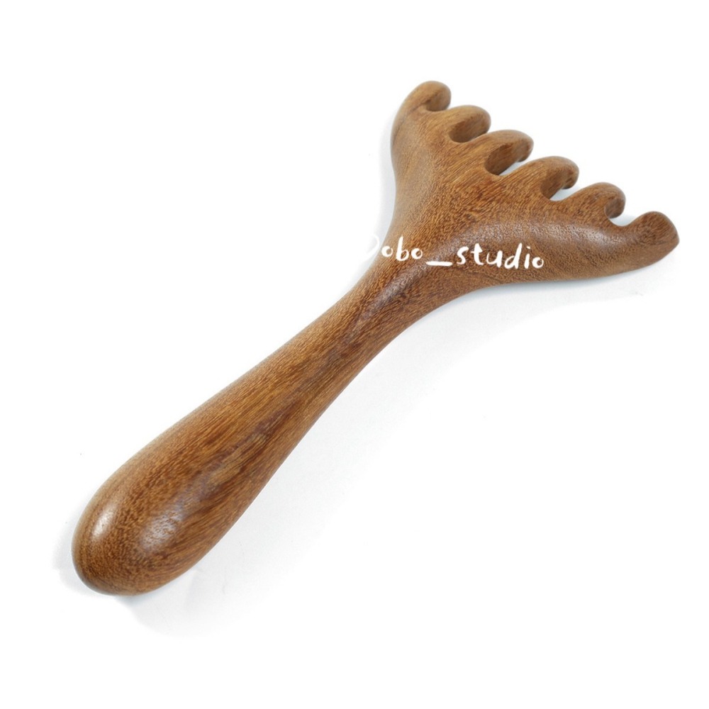 鳥我一下好嗎🍀鹿角按摩梳 檀木按摩梳 點穴撥筋棒 寬齒疏 穴位撥筋 實木經絡梳 全身刮痧 原木頭皮按摩 經絡按摩 撓頭-細節圖8