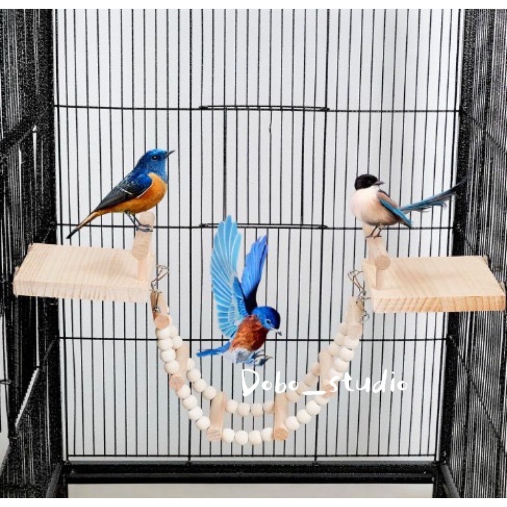 鳥我一下好嗎🍀鸚鵡跳板爬梯 原木爬梯 小寵爬梯 蜜袋鼯 鸚鵡 鳥玩具 休息台 造型站架 鳥吊橋 磨指 棲木台 倉鼠爬梯-細節圖8