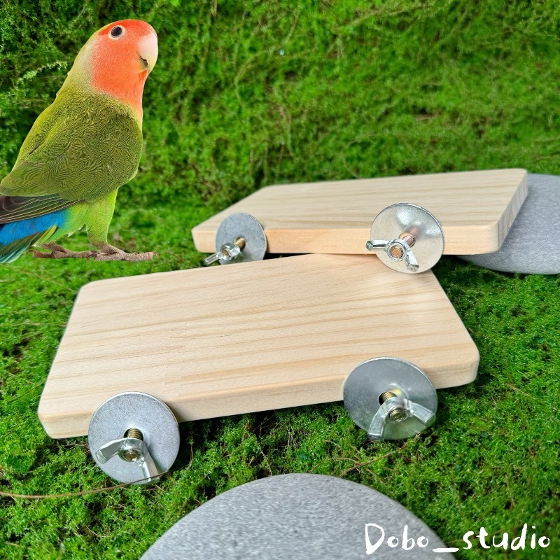 鳥我一下好嗎🍀原木長方形跳板 鸚鵡站台 15*8cm 鳥休息臺 鳥籠跳板 鳥平台 鳥站台 鳥 鼠 和尚 凱克 橫斑鸚鵡-細節圖4
