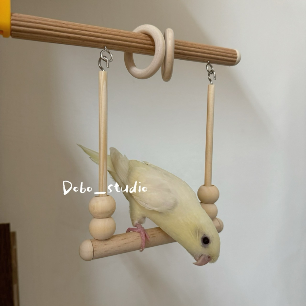 鳥我一下好嗎🍀鸚鵡吸盤空中鞦韆 原木鞦韆 站桿 吸盤站架 鳥啃咬玩具 搖晃鞦韆 鸚鵡爬架 棲木休息架 鸚鵡攀爬玩具 牡-細節圖7