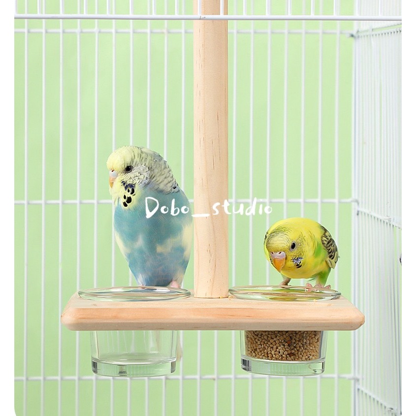 鳥我一下好嗎🍀鸚鵡空中食盆 中小型鸚鵡 寵物飼料碗 原木食盆架 鸚鵡用品 鳥籠食盆 餵食器站架 鳥餐桌食杯 文鳥 雀鳥-細節圖6