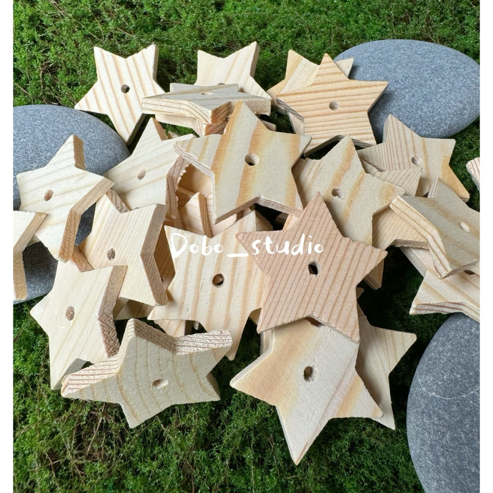 鳥我一下好嗎🍀松木五角星配飾 DIY玩具 小寵玩具 啃咬磨嘴 松木星星 木塊玩具配件 手作材料 原木 鸚鵡用品 聖誕節-細節圖4