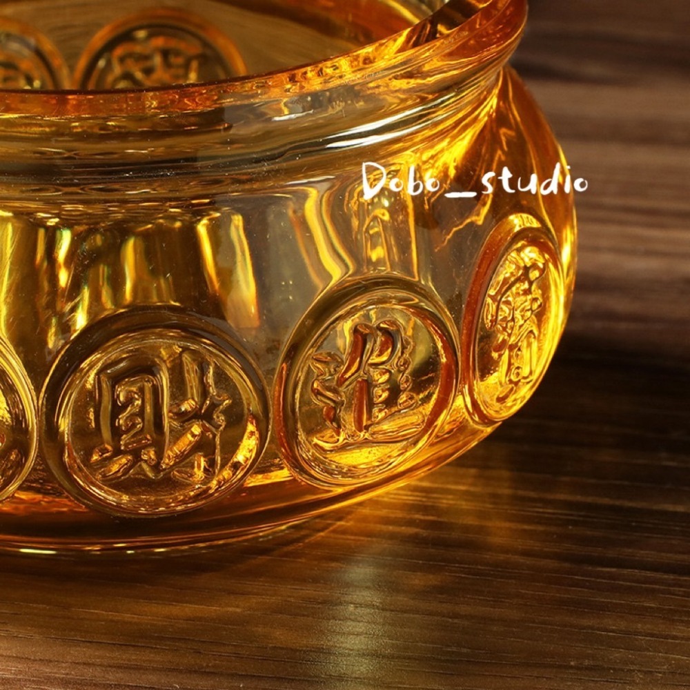 鳥我一下好嗎🍀招財聚寶盆 財位 開運小物 琉璃 結緣品 居家擺件 風水小物 招財擺件 招財元寶 黃金元寶-細節圖4