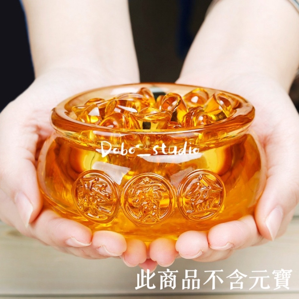 鳥我一下好嗎🍀招財聚寶盆 財位 開運小物 琉璃 結緣品 居家擺件 風水小物 招財擺件 招財元寶 黃金元寶-細節圖6