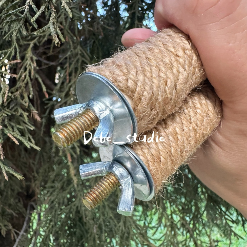 鳥我一下好嗎🍀鸚鵡麻繩站杆 鸚鵡麻繩站桿 鳥籠站杆 寵物麻繩站棒 鳥類站架 原木站棒 腳下抓握 鳥站棍 站桿 鳥類玩具-細節圖4