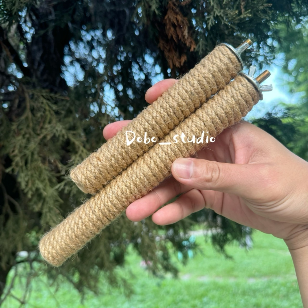 鳥我一下好嗎🍀鸚鵡麻繩站杆 鸚鵡麻繩站桿 鳥籠站杆 寵物麻繩站棒 鳥類站架 原木站棒 腳下抓握 鳥站棍 站桿 鳥類玩具-細節圖5