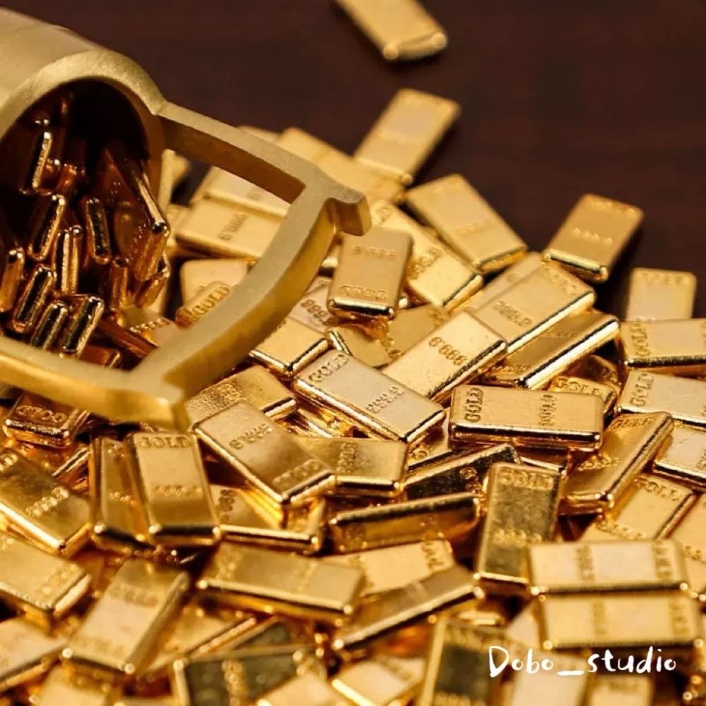 鳥我一下好嗎🍀沙金元寶 實心元寶 聚寶盆配件 小金元寶 合金 招財缸配件 招財小金條 元寶裝飾 財位 招財金元寶 金條-細節圖7