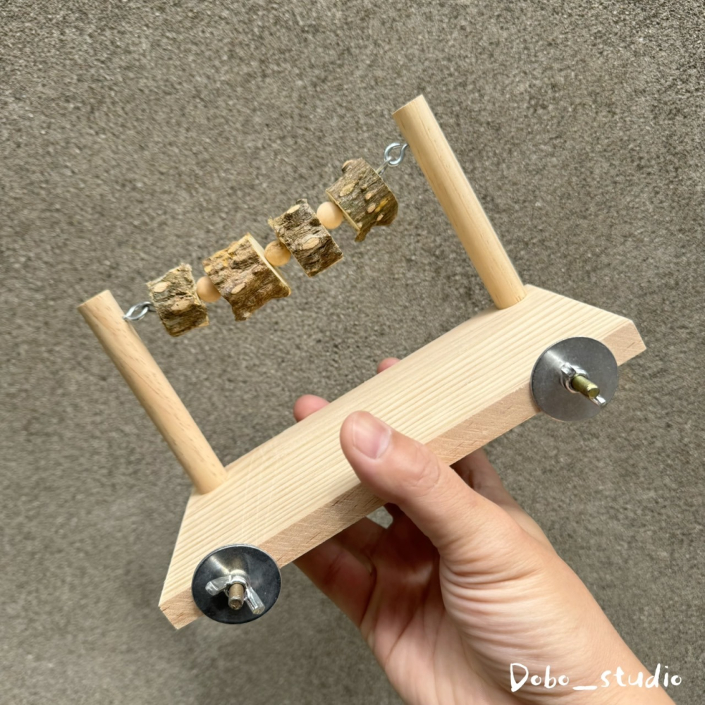 鳥我一下好嗎🍀花椒木跳檯 啃咬花椒木 實木站台 攀爬站檯 鳥站架 花椒木站台 遊戲台 休息平檯 倉鼠 三線鼠跳台 鼠玩-細節圖4