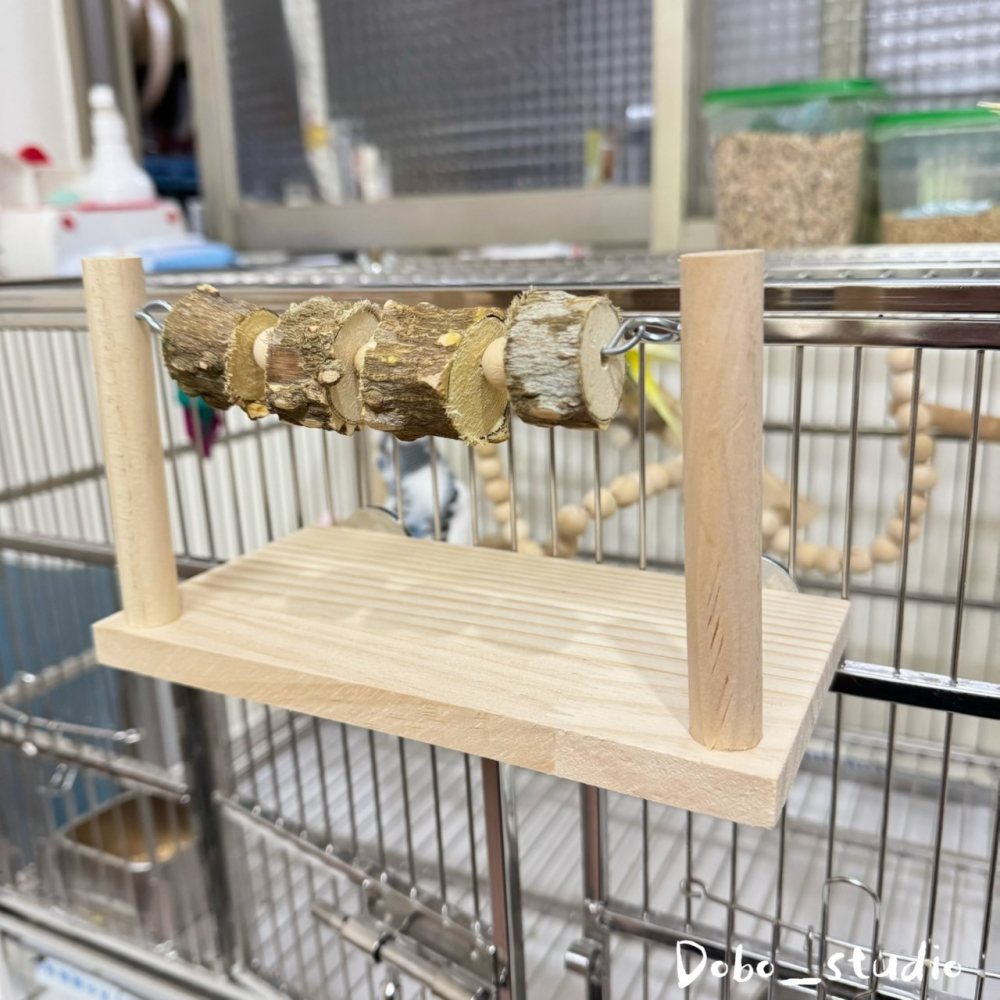 鳥我一下好嗎🍀花椒木跳檯 啃咬花椒木 實木站台 攀爬站檯 鳥站架 花椒木站台 遊戲台 休息平檯 倉鼠 三線鼠跳台 鼠玩-細節圖8