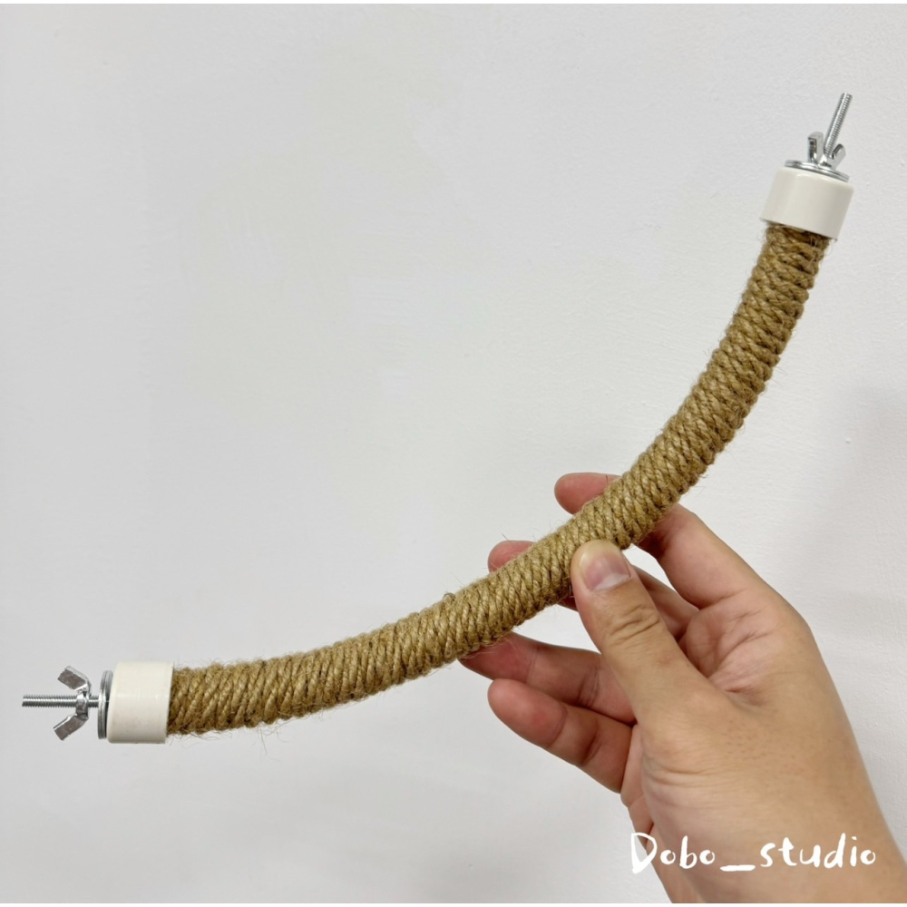 鳥我一下好嗎🍀麻繩U型站桿 劍麻休息站杆 中小型鳥專用 休息棲木架 造景裝飾 鳥用品 鸚鵡遊戲架 凱克鸚鵡 耐啃咬站棍-細節圖7