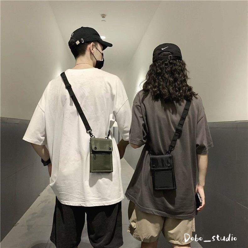 鳥我一下好嗎🍀三折潮流手機包 手機斜背袋 外出斜背包 街頭風 手機背包 零錢包 側背包 頸掛包 手機袋 手機背帶 腰包-細節圖2