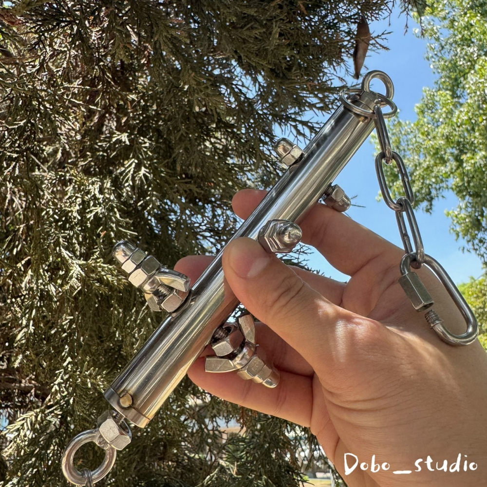 鳥我一下好嗎🍀鸚鵡不鏽鋼球柱 啃咬攀爬柱 304不鏽鋼 智力啃咬玩具 金屬啃咬玩具 大中型鸚鵡 和尚 凱克 適合金剛鸚-細節圖4