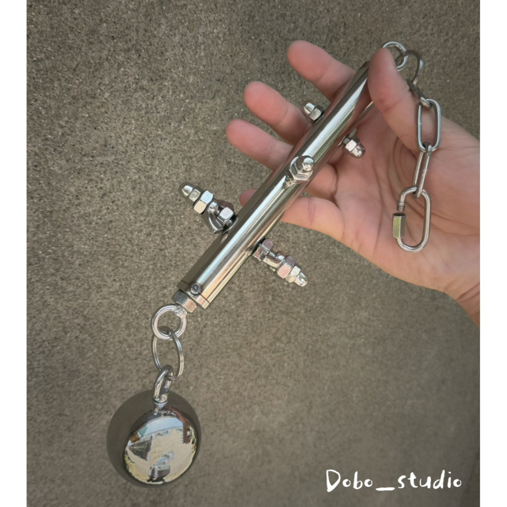 鳥我一下好嗎🍀鸚鵡不鏽鋼球柱 啃咬攀爬柱 304不鏽鋼 智力啃咬玩具 金屬啃咬玩具 大中型鸚鵡 和尚 凱克 適合金剛鸚-細節圖6