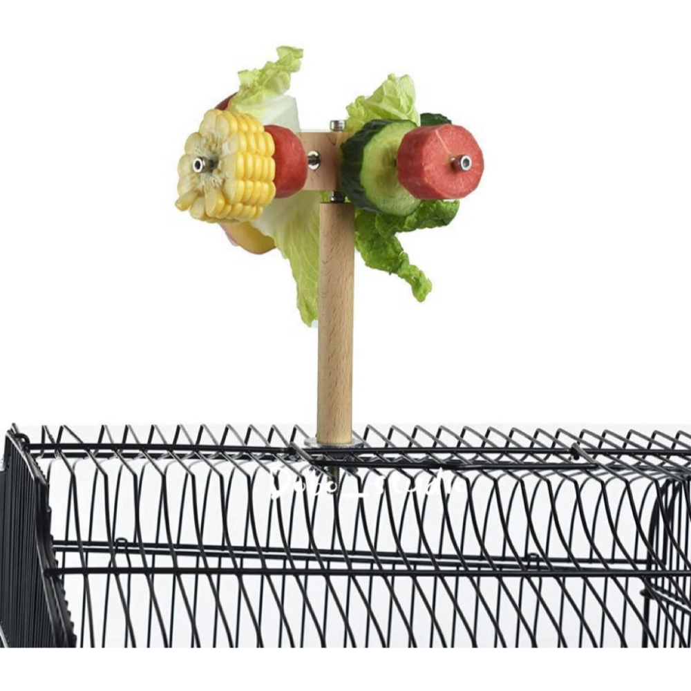 鳥我一下好嗎🍀旋轉風車叉 鳥棲木站杆 木製玩具 站台站架 水果叉 鸚鵡用品 虎皮 玄鳳 小太陽 太平洋 金太陽 小鸚-細節圖5