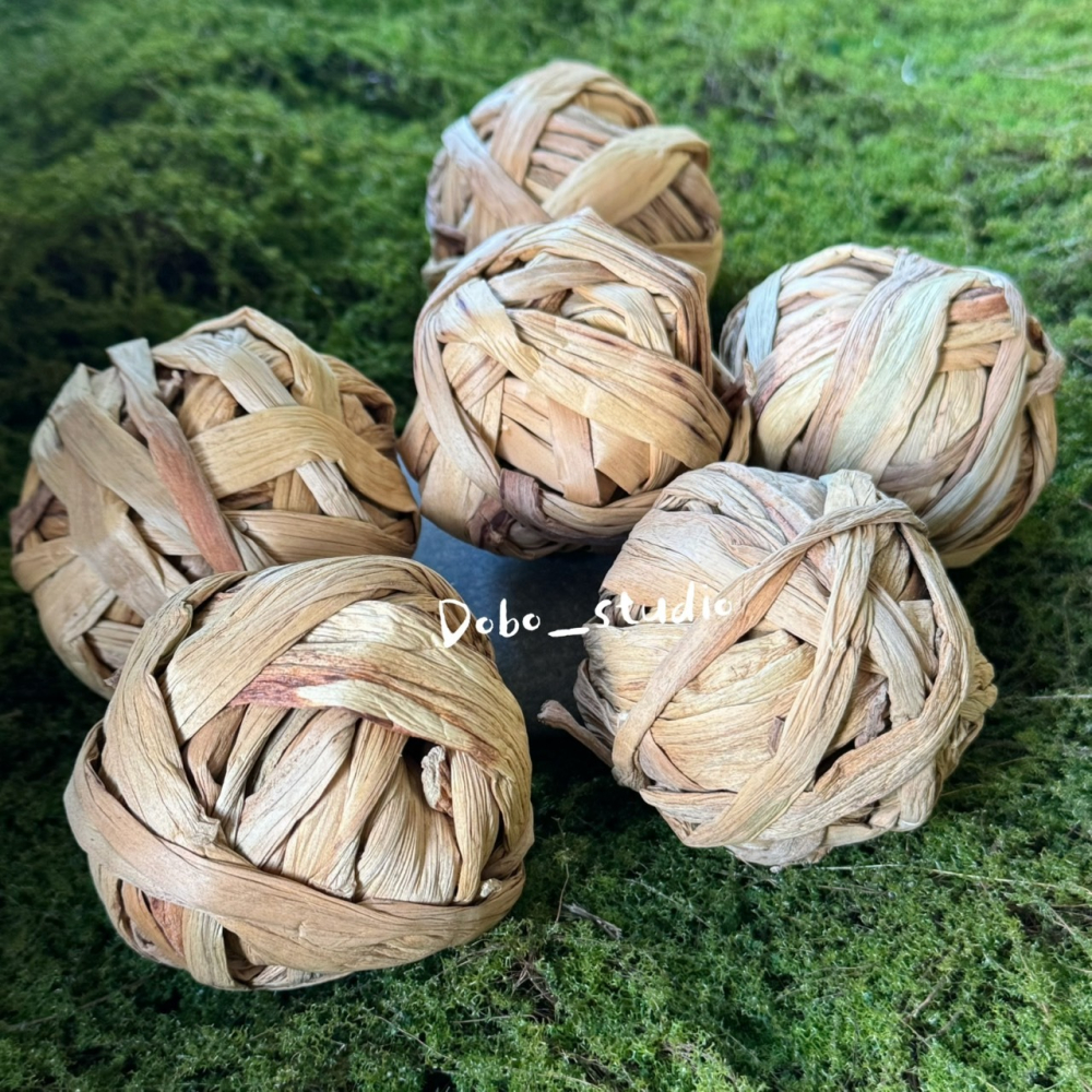 鳥我一下好嗎🍀編織水葫蘆球 手工編織葫蘆球 鸚鵡啃咬 水葫蘆 通草球 草球 玩具球 啃咬草球 兔 水草 倉鼠 解悶玩具-細節圖5