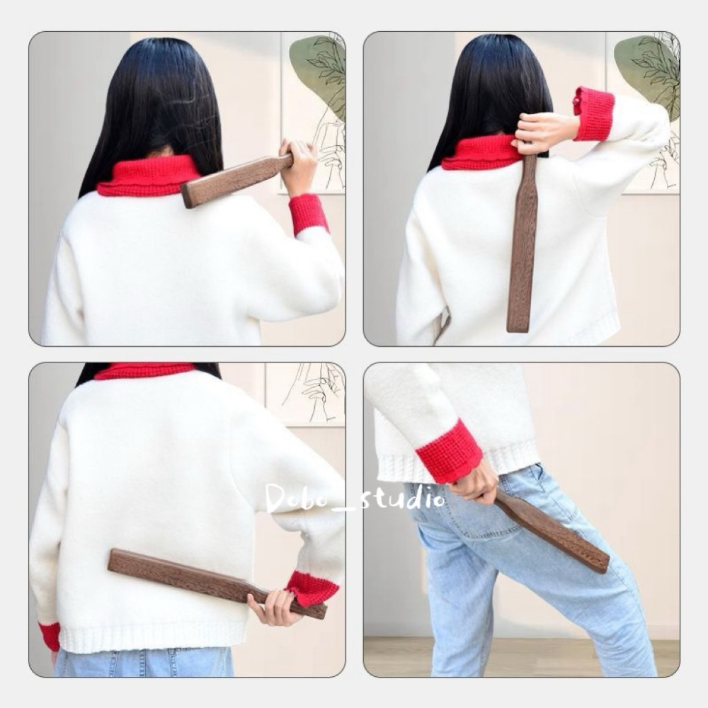 鳥我一下好嗎🍀雞翅木舒筋棒 經絡按摩拍 筋骨棒 經絡拍打 拍痧棒 全實木 拍打腰部 經絡按摩搥 敲打板 實木棍 背部全-細節圖4