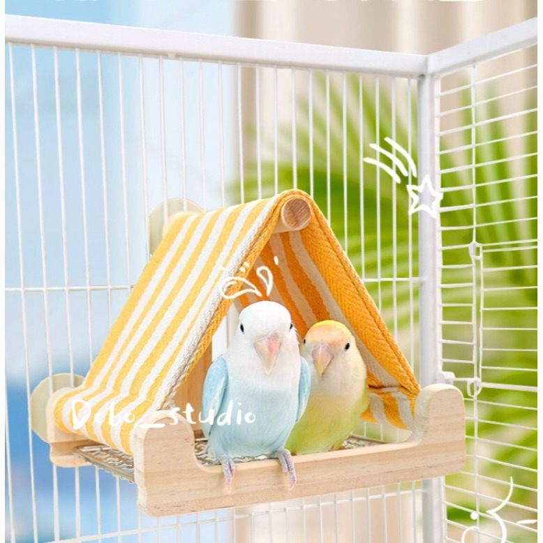 鳥我一下好嗎🍀鸚鵡帳篷木屋 鸚鵡躲避窩 夏季鸚鵡鳥窩 小寵專用 鳥房子 虎皮鸚鵡 帳篷鳥窩 互動躲藏 黃金鼠 鼠窩-細節圖4