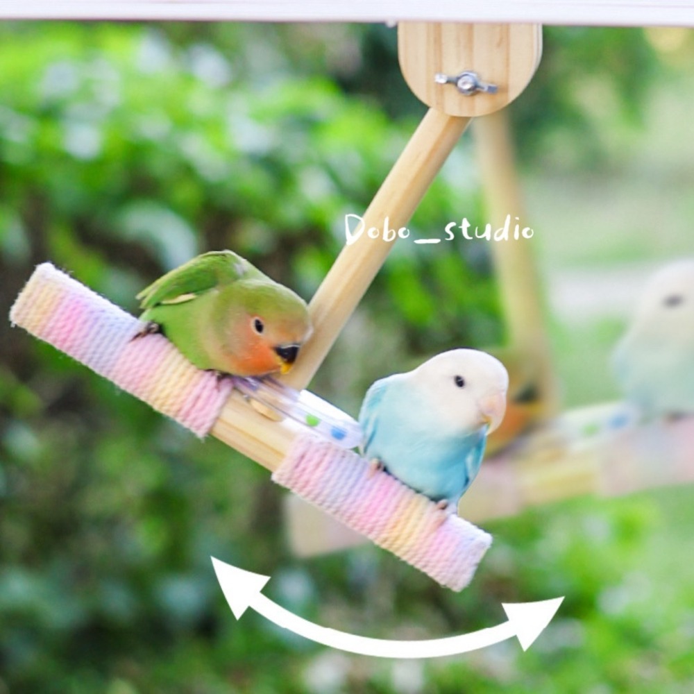 鳥我一下好嗎🍀搖擺鞦韆站杆 鸚鵡站桿 鸚鵡盪鞦韆 鸚鵡實木鞦韆 和尚鸚鵡 凱克鸚鵡 休息棲木 鳥類爬梯 耐磨堅固 站棍-細節圖4