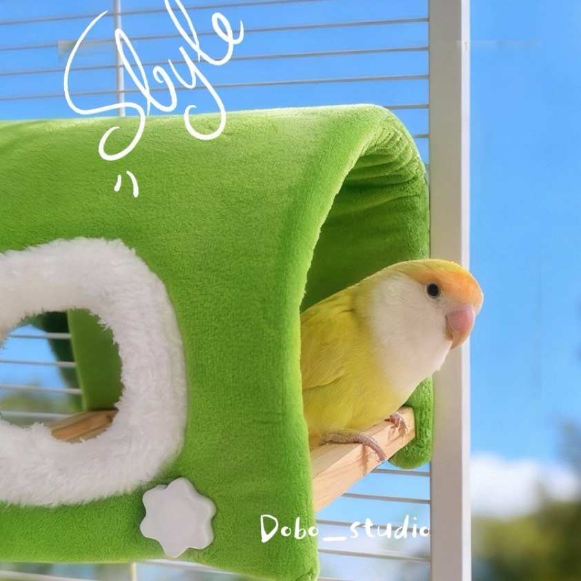 鳥我一下好嗎🍀刷毛懸掛暖窩 鸚鵡保暖窩 鸚鵡鳥窩 保暖鸚鵡窩 棉窩 可懸掛保暖窩 鳥巢鳥吊窩 牡丹 虎皮 和尚 凱克-細節圖4