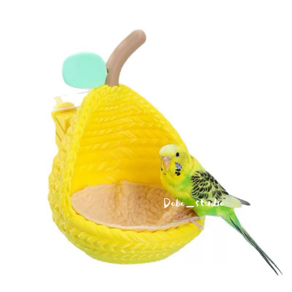 鳥我一下好嗎🍀鴨梨保暖窩 小寵物保暖窩 透氣睡窩 鸚鵡床 墊料 易拆洗 太平洋 牡丹 文鳥 鳥睡袋 倉鼠窩 鳥巢 造景-細節圖8