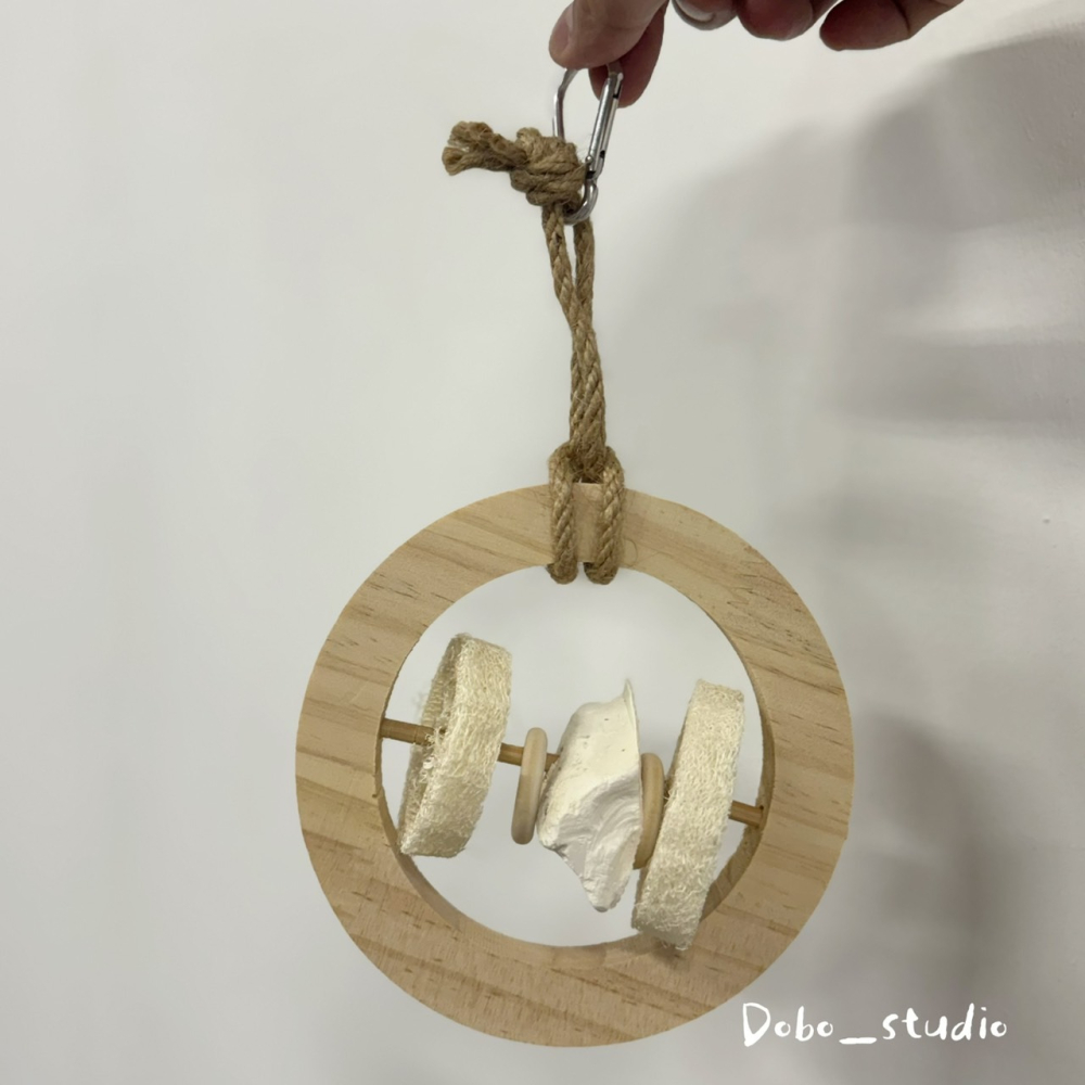 鳥我一下好嗎🍀絲瓜絡墨魚環 鸚鵡啃咬抓握鞦韆 木鞦韆 鸚鵡發洩玩具 鸚鵡磨牙骨 啃咬絲瓜烙 絲瓜墨魚環 情緒發洩玩具-細節圖8